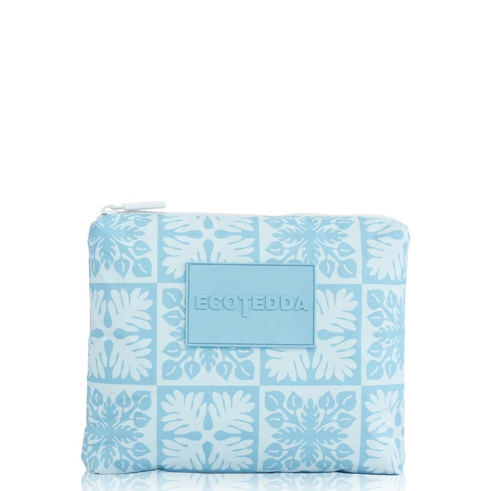 Customized Logo Printed Women's Lightweight DuPont Tyvek Zipper Makeup Bag Washable Waterproof Coating Tyvek Makeup Bag