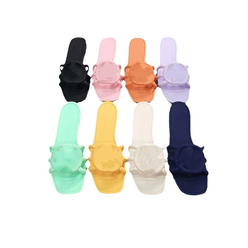New summer sandals, slides, home slippers, women's slippers, casual beach jelly shoes, matching shoes, women's handbags