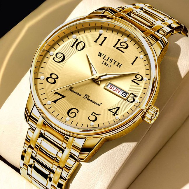 Luxury Customized Logo Business Men's Watch Waterproof Quartz Watch Steel Strip Calendar Men's Watch