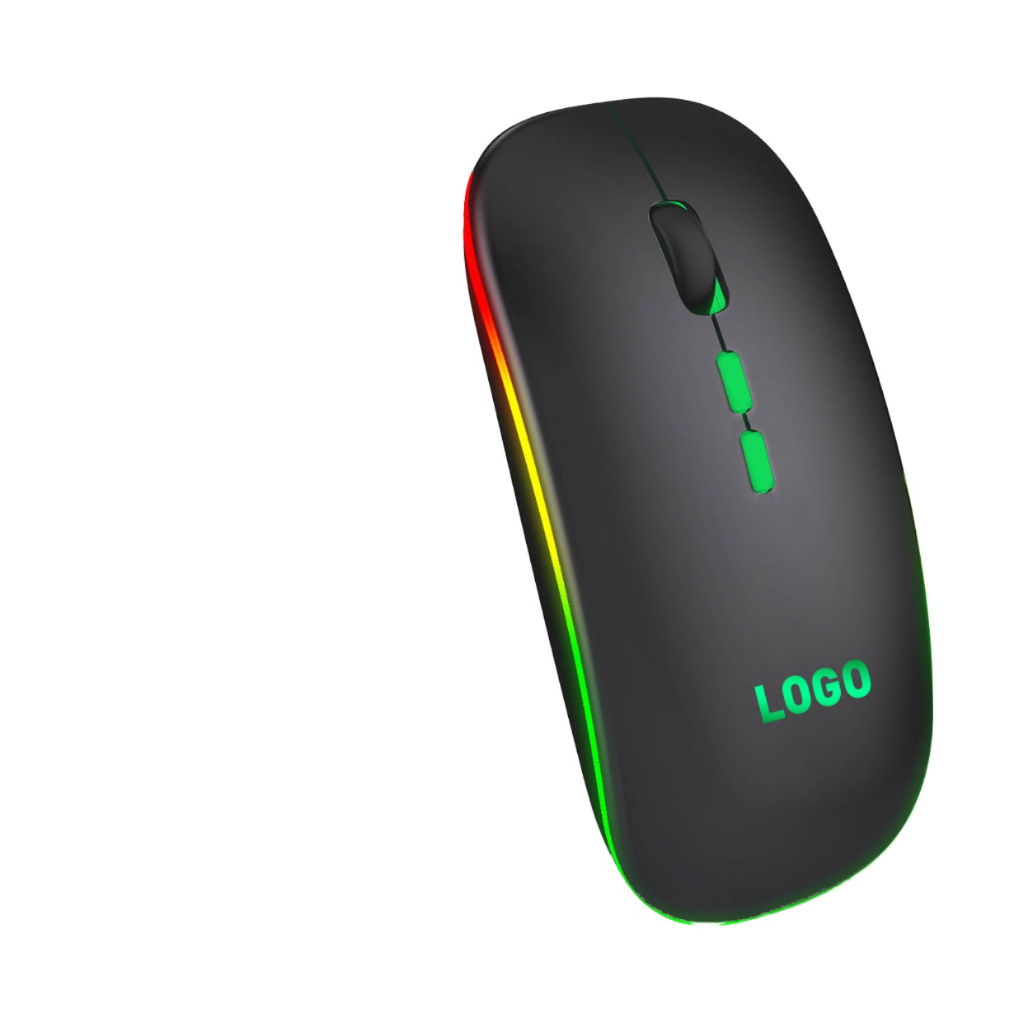 Hot selling custom logo ultra-thin 2.4G wireless+BT+rechargeable RGB maximum DPI 1600 adjustable gaming mouse, suitable for tablets and laptops